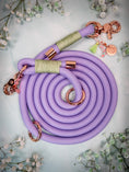 Bild in Galerie-Betrachter laden, Luxury rope leash in purple. Luxury dog accessories.