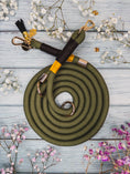 Bild in Galerie-Betrachter laden, Rope leash for puppies and smaller dogs in olive green.