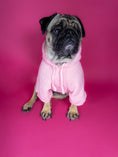 Bild in Galerie-Betrachter laden, Cozy dog hoodie in pink. Luxury dog accessories.