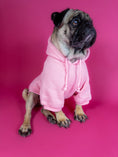 Bild in Galerie-Betrachter laden, Cozy dog hoodie in pink. Luxury dog accessories.